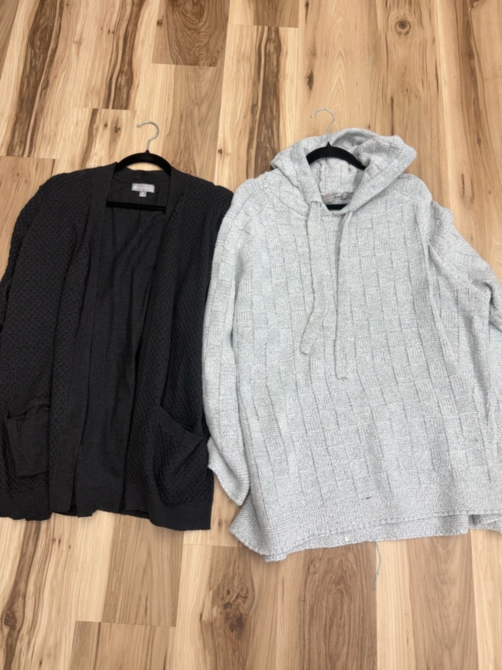 Evolution Charcoal Gray Open Cardigan Sweater Lot